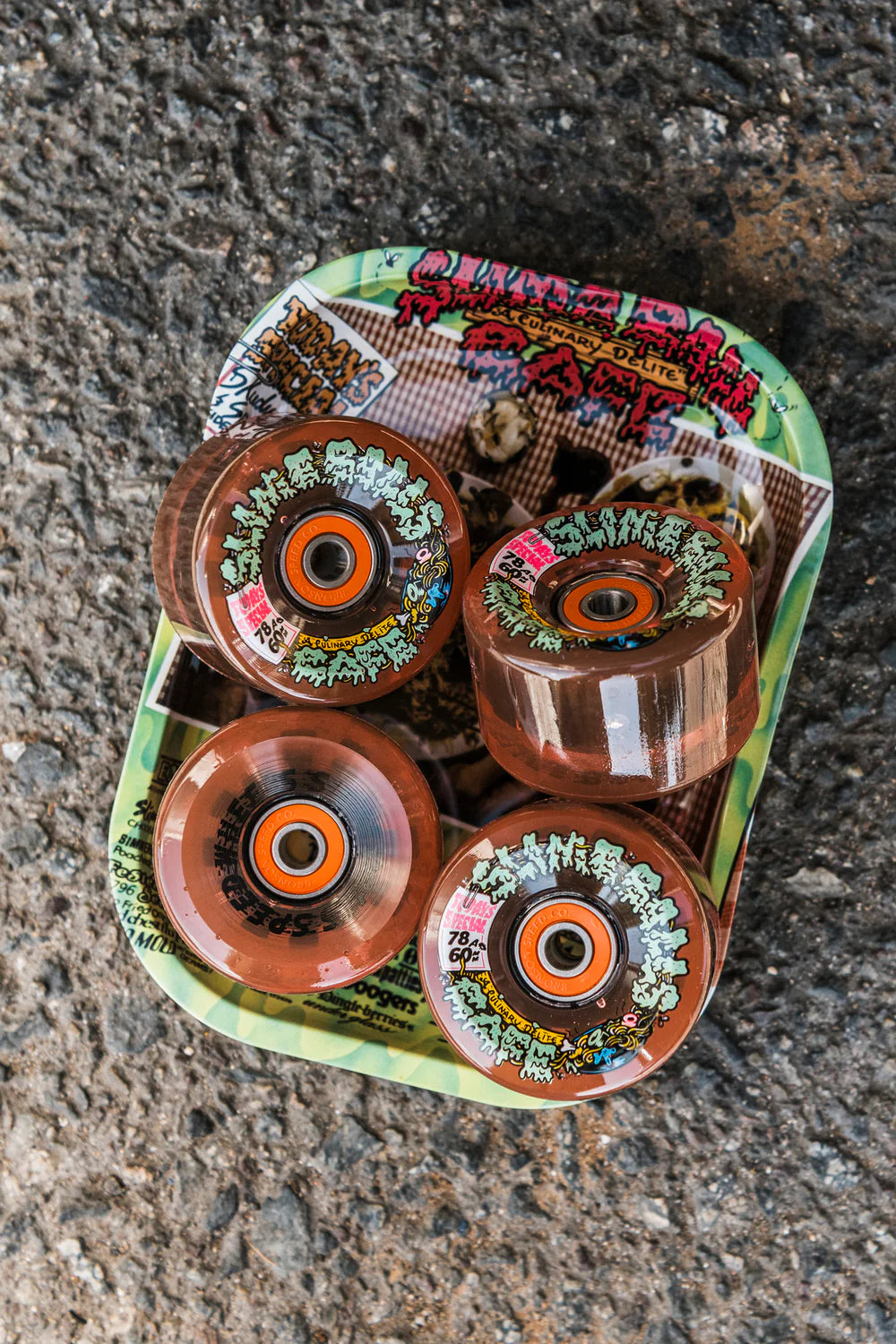60mm SB Cafe 78a Slime Balls Light Ups Skateboard Wheels