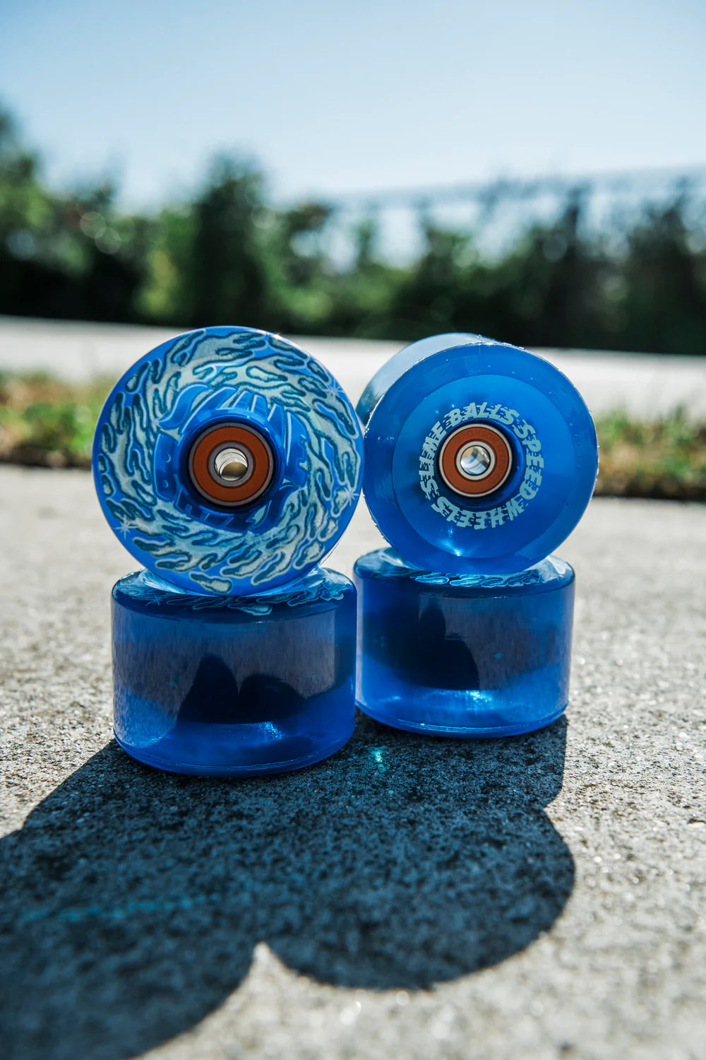 66mm SB Ice 78a Slime Balls Light Ups Skateboard Wheels