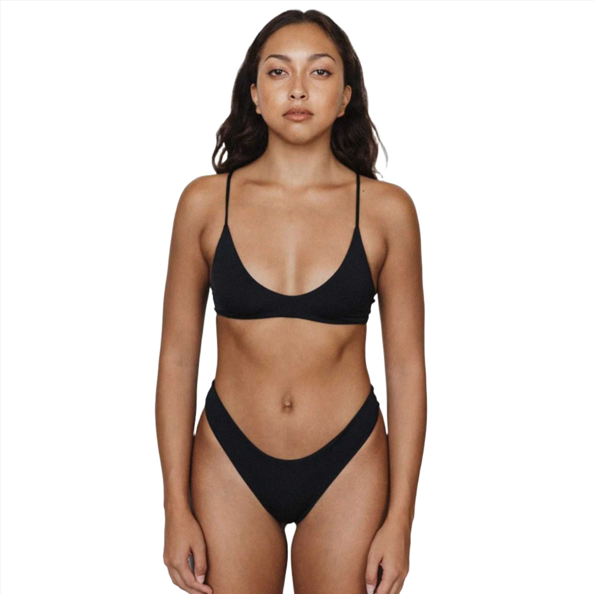Basic black bikini top on sale