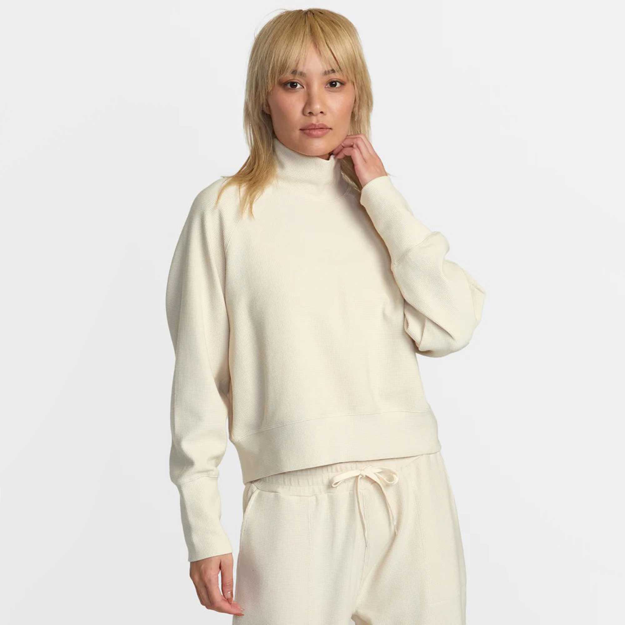 Sofie Waffle Mock Neck