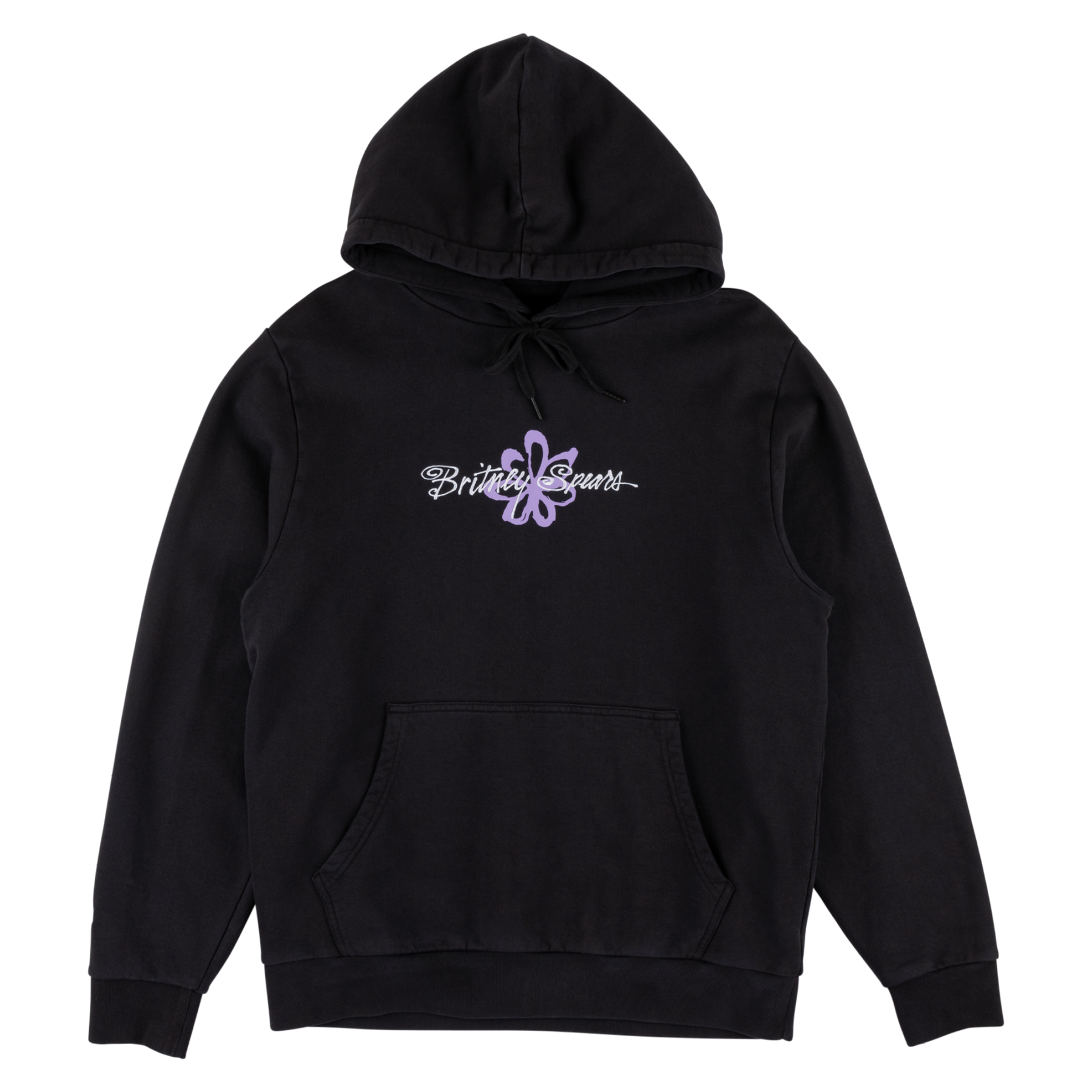 Black hoodie with flowers discount