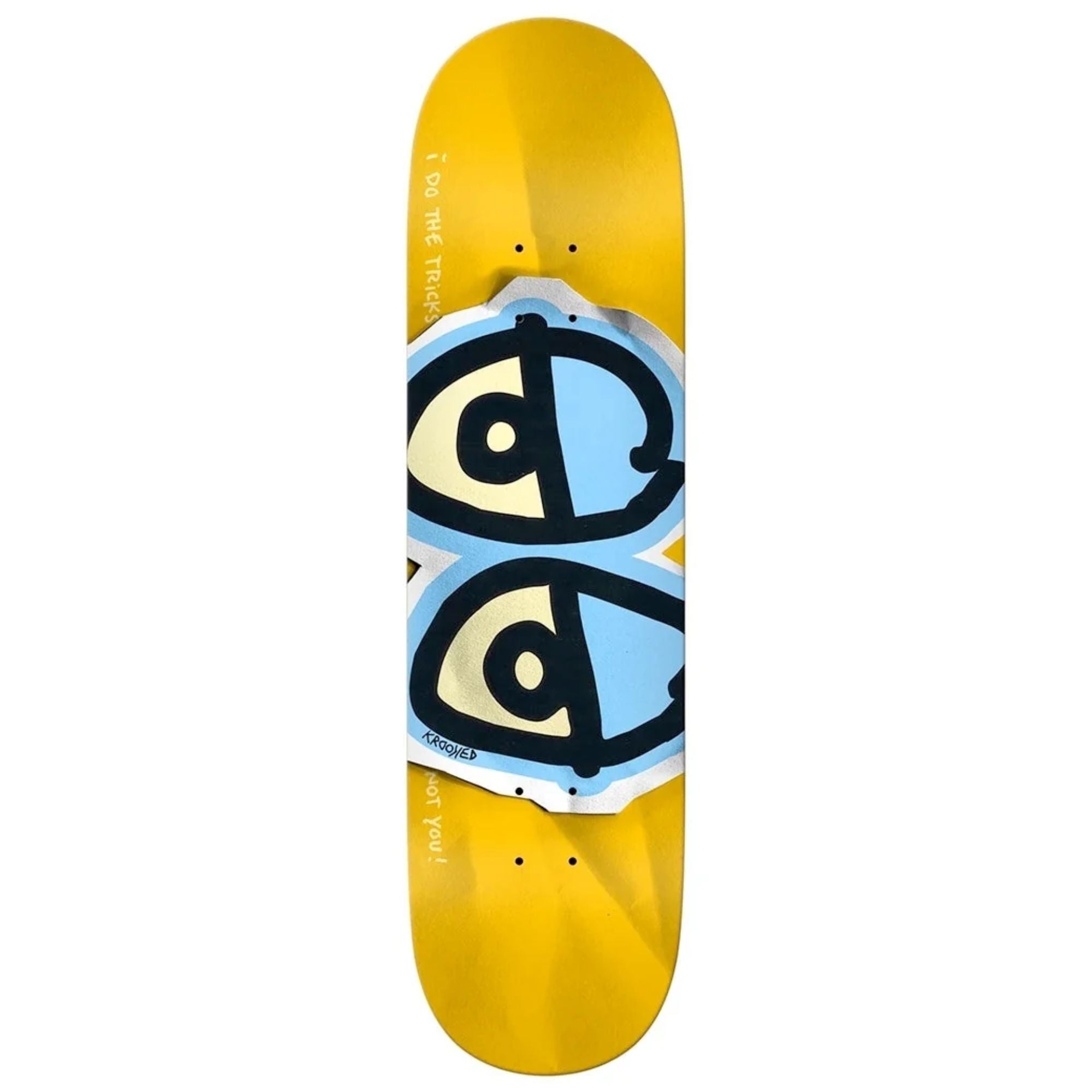 rockページ Krooked Skateboard Decks DBX Eyes 8.38 Skateboard Deck - Blue