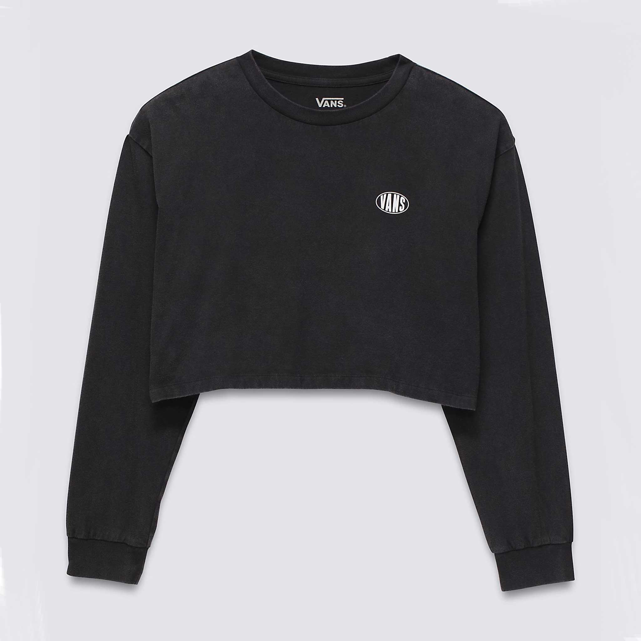 Oval Wash Relaxed Long Sleeve Crop T-Shirt