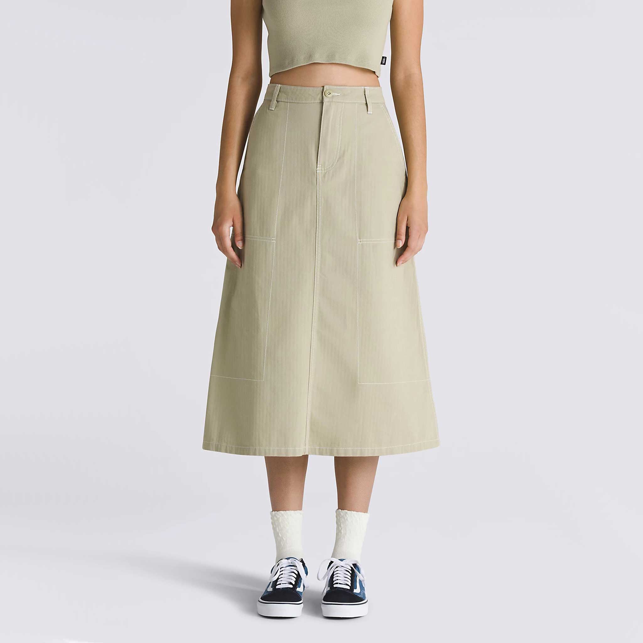 Codey Long Flare Utility Skirt