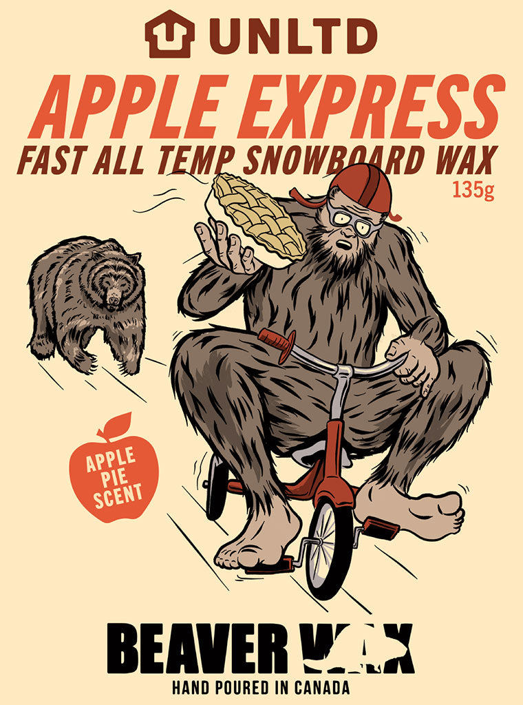 Beaverwax Apple Express All Temperature Wax Tuning  - UNLTD Boardshop