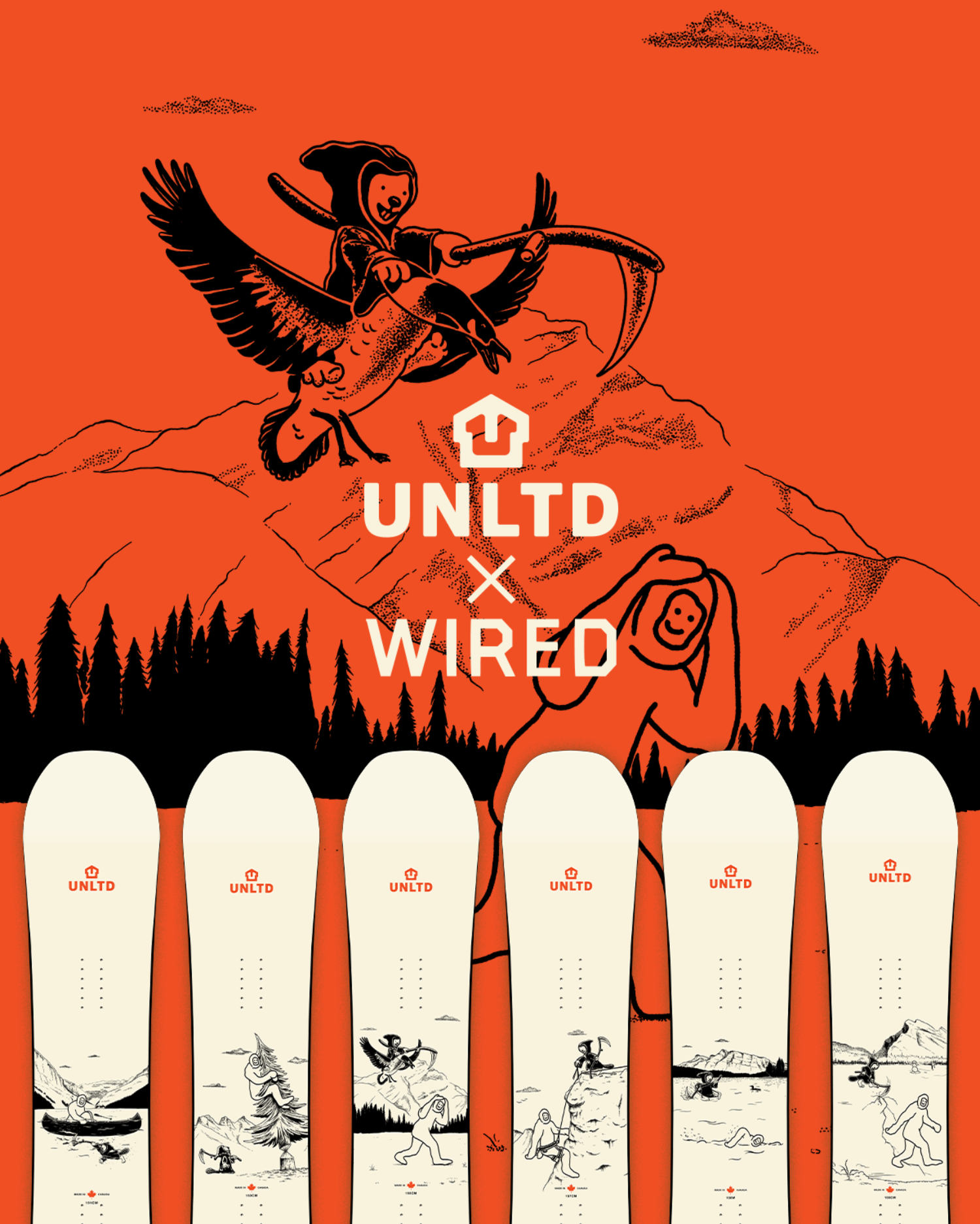 UNLTD x WIRED Grim Beaver Snowboards