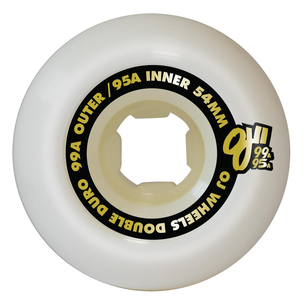 54mm Double Duro Hardline 99a/95a Skateboard Wheels