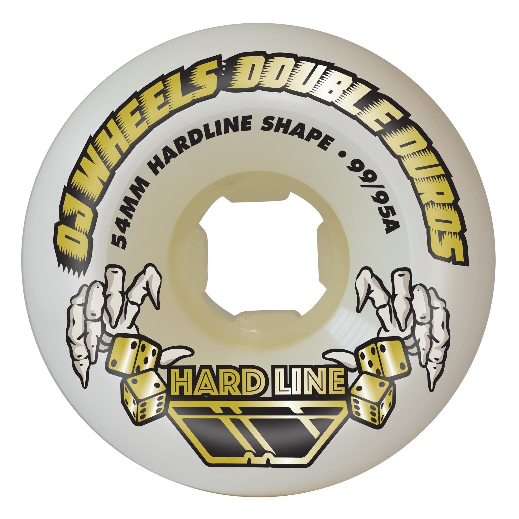 54mm Double Duro Hardline 99a/95a Skateboard Wheels