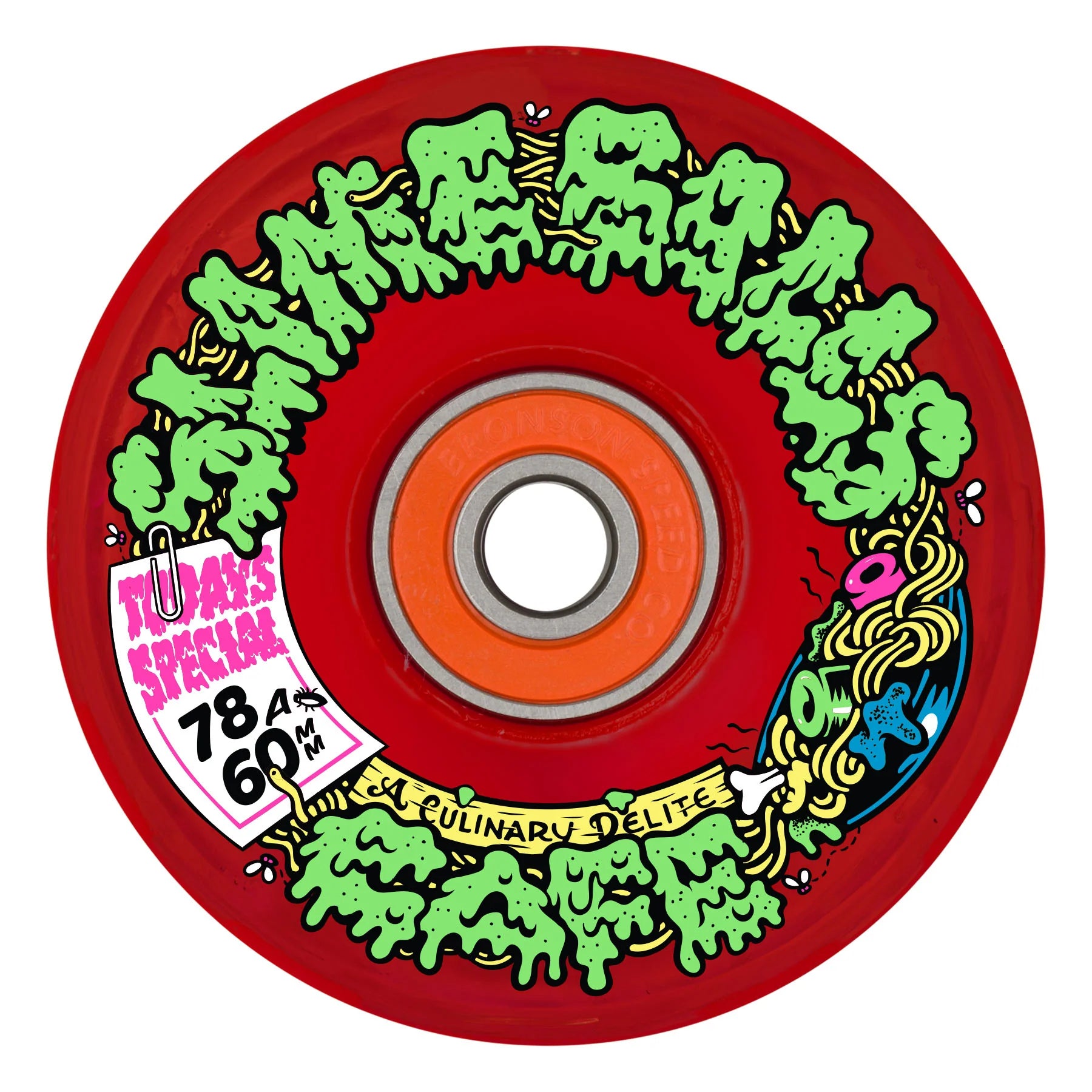 60mm SB Cafe 78a Slime Balls Light Ups Skateboard Wheels