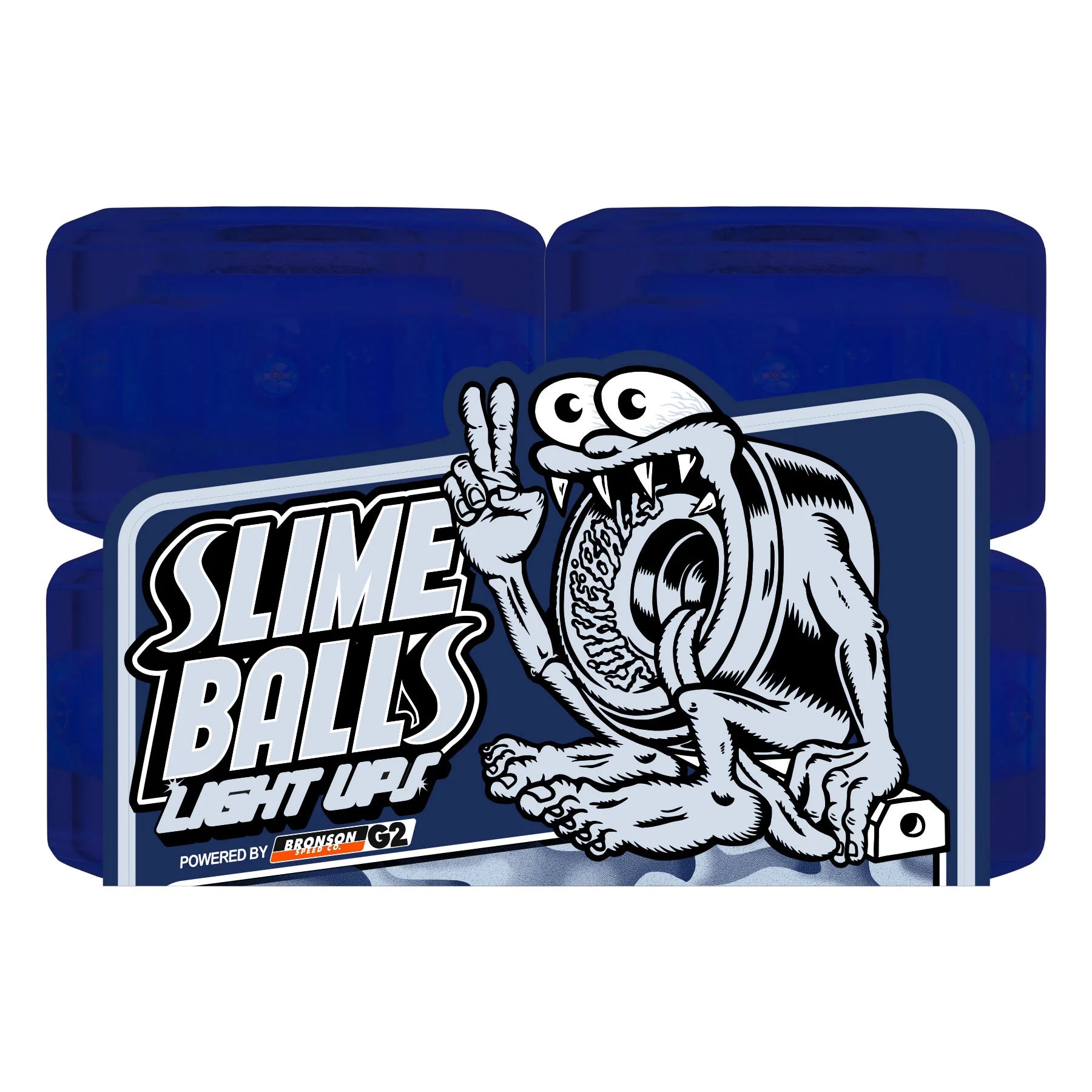66mm SB Ice 78a Slime Balls Light Ups Skateboard Wheels