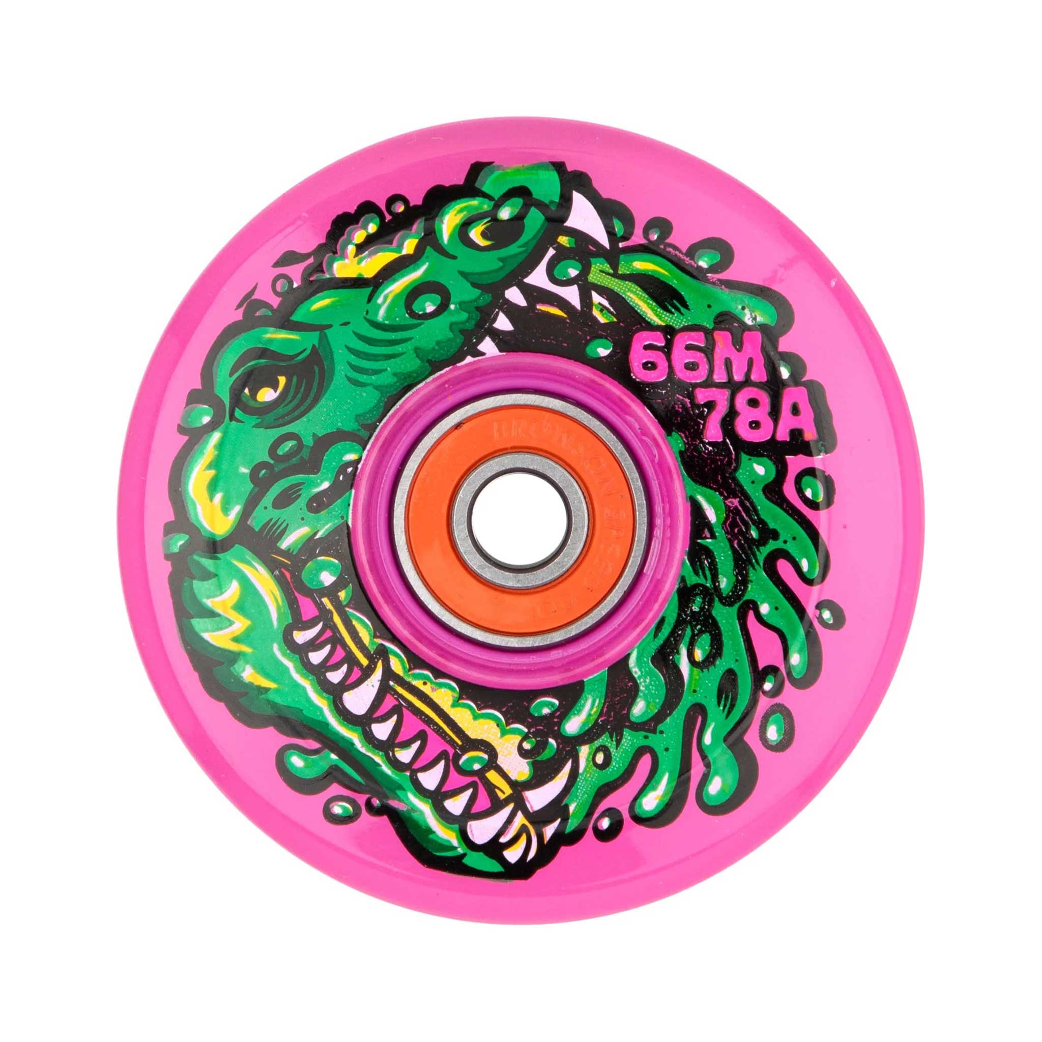 66mm Gator Swamp Spew Light Up 78a Skateboard Wheels