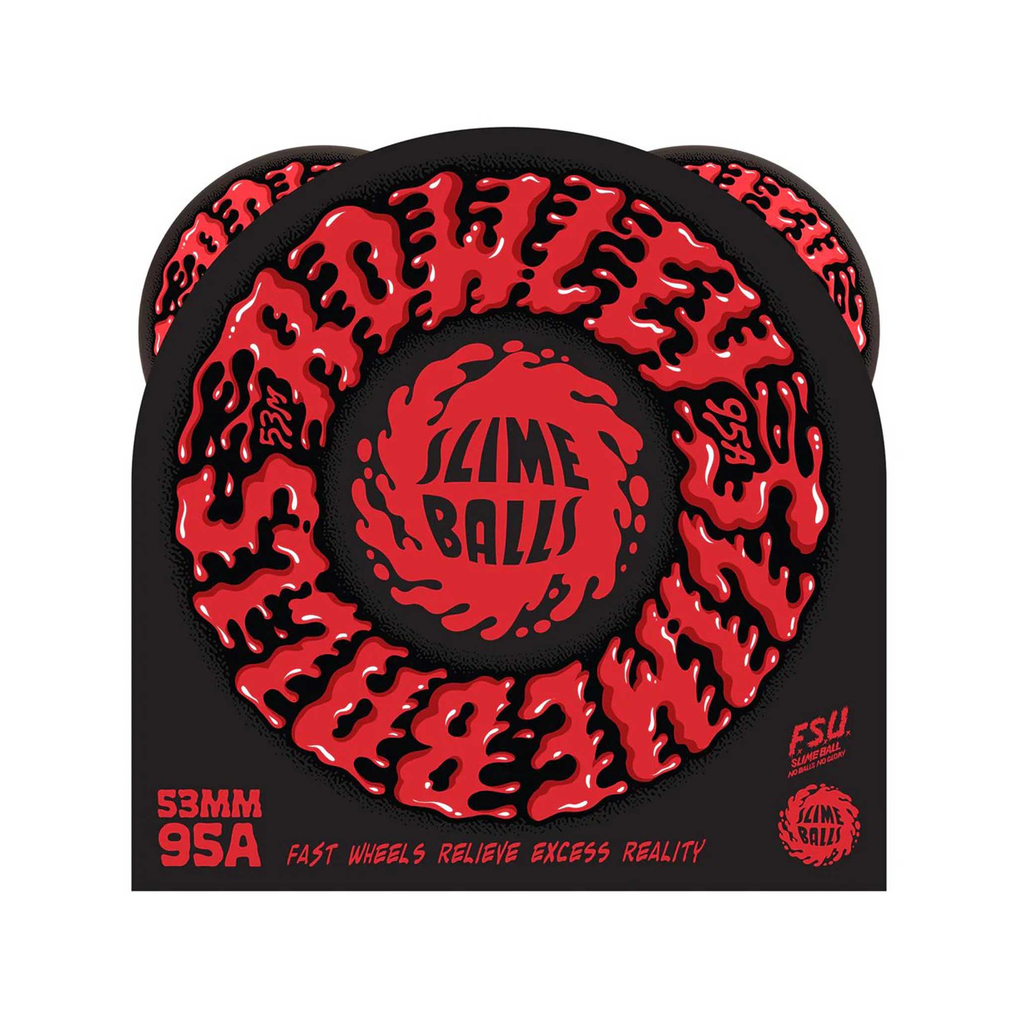 53mm Geoff Rowley Vomit Mini Black 95a Skateboard Wheels