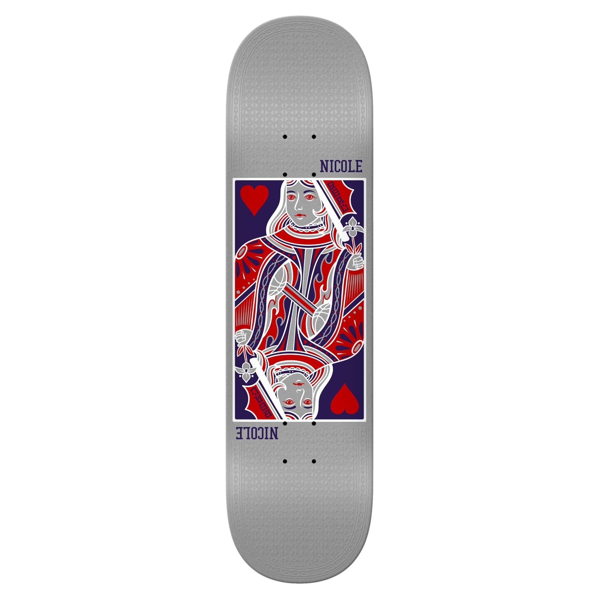 Nicole Pro 8.0 Queen Of Hearts Twin Nose Skateboard Deck