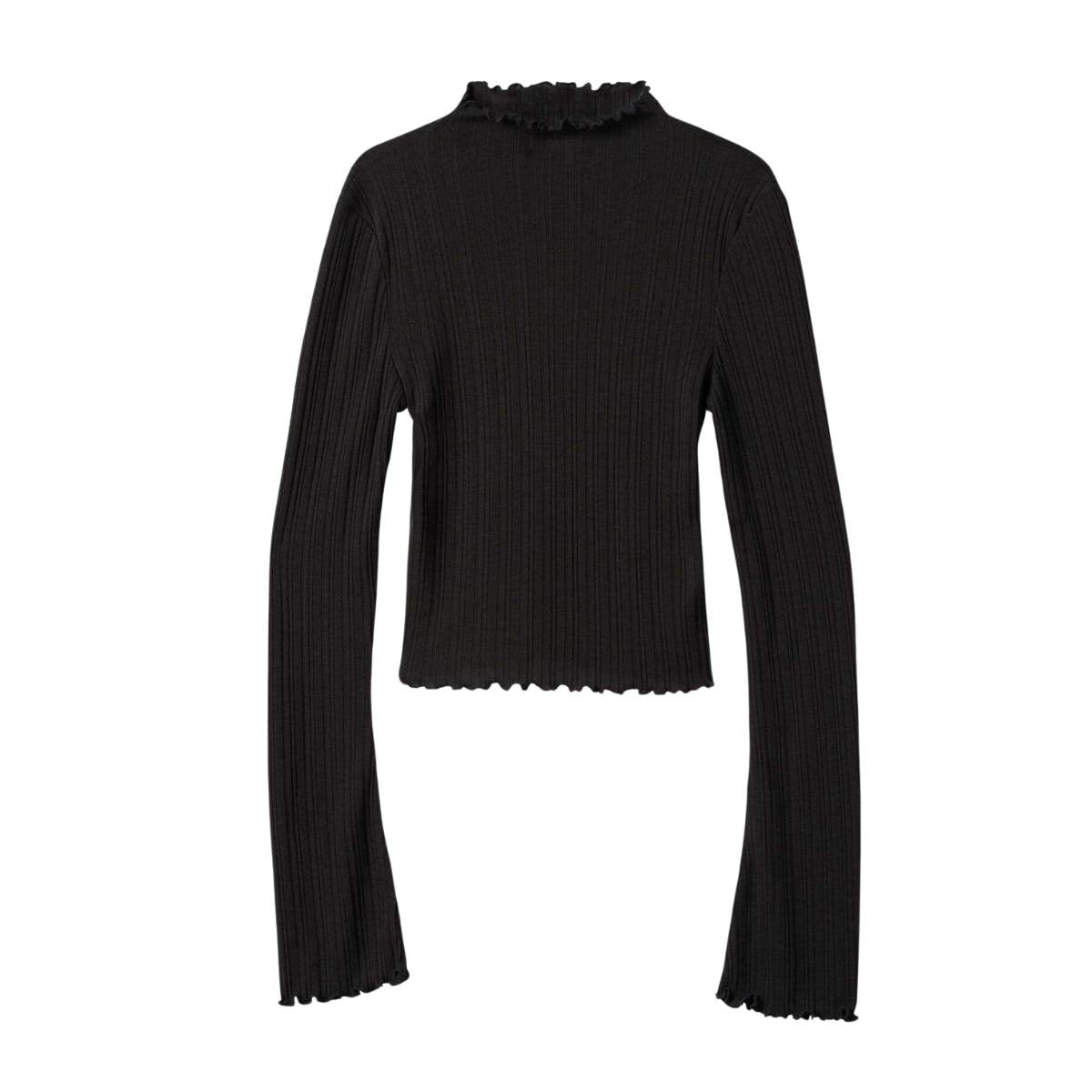 Novelty Ribbed Turtleneck L/S