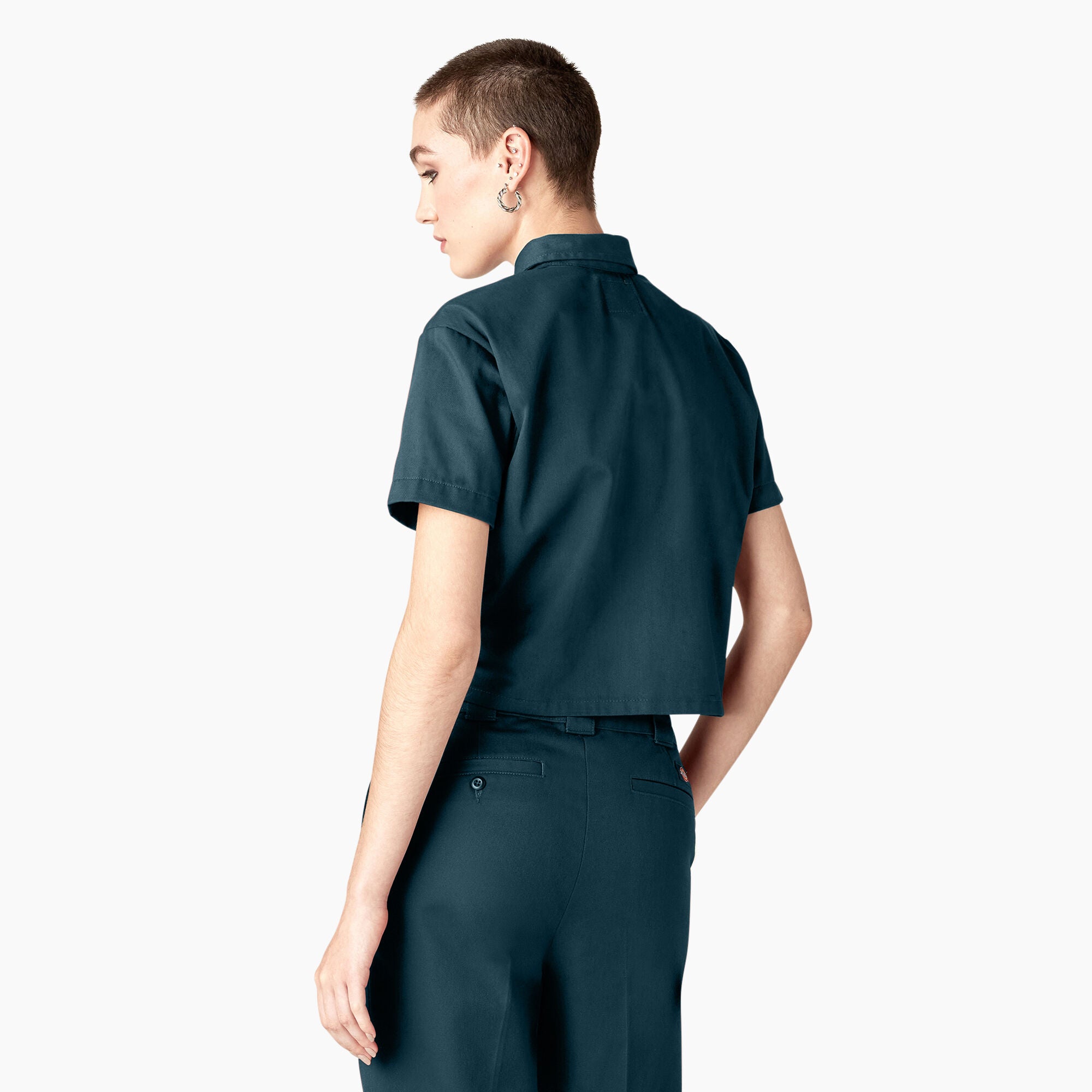 Women's Relaxed Fit Cropped Work Shirt