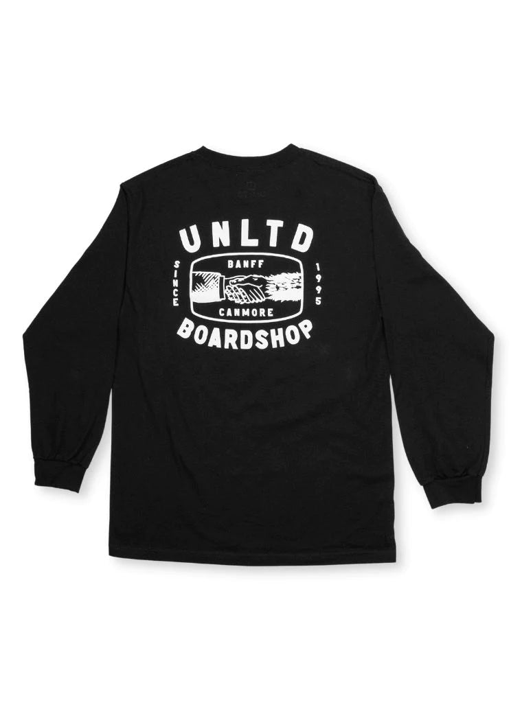 UNLTD Boardshop Handshake L/S Tee Shirt  - UNLTD Boardshop